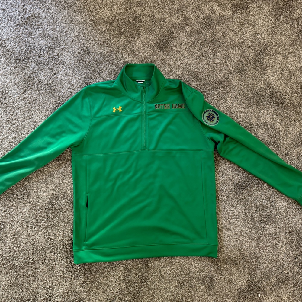 Two Notre Dame Irish under armour pullover sweatshirts  mens large